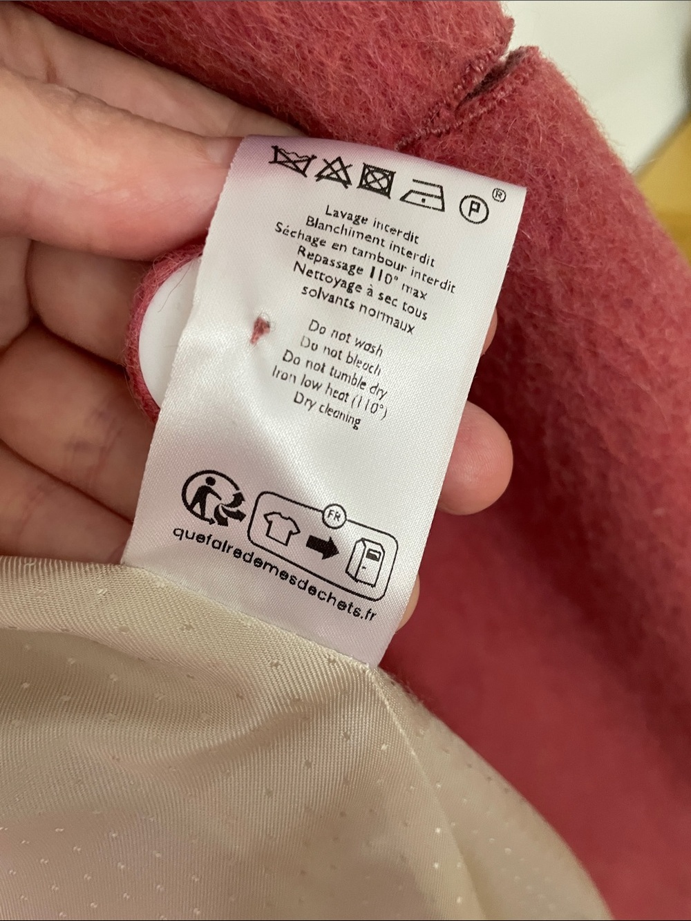 RARE Sezane pink wool Jim coat - Picture 6 of 9